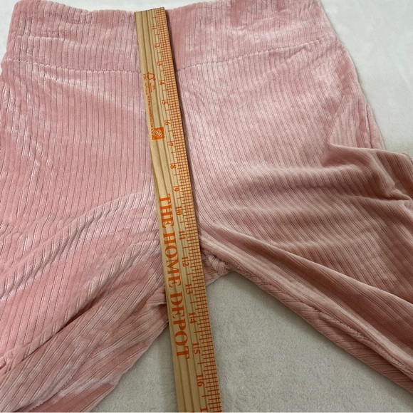 NO BOUNDARIES Junior Pants High Rise Flare Soft Corduroy Pink Size M (7/8) NWT - Picture 9 of 11